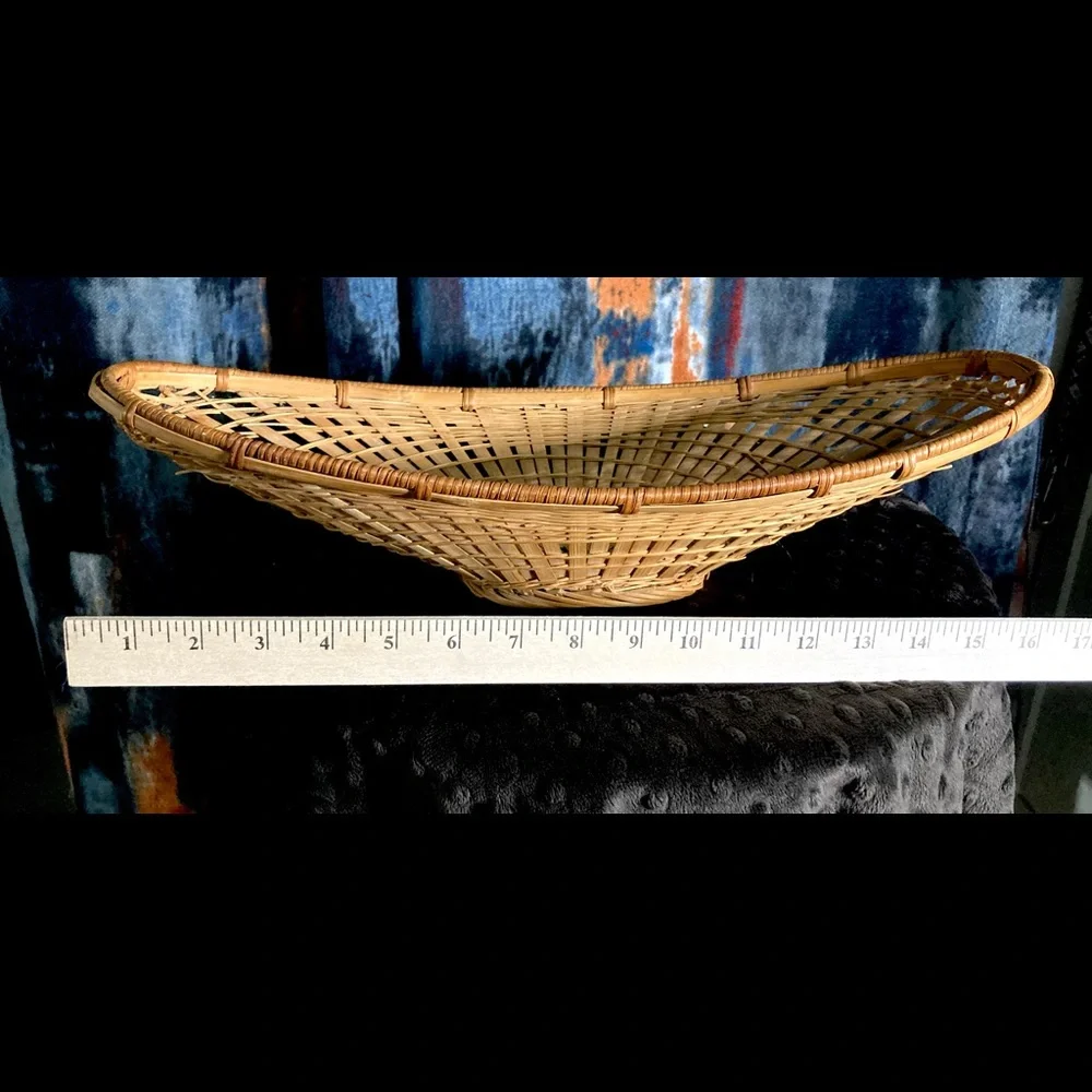 Vintage Hand Woven Basket | Unique Shape | Fall Decor | Thanksgiving | Bohemian